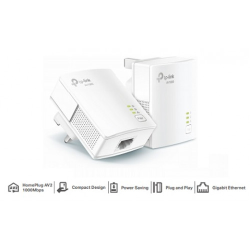 TP-Link, TL-PA717KIT, AV1000 Gigabit Powerline Starter Kit