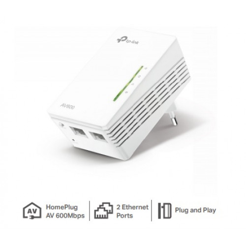 TP-Link, TL-WPA4220, AV600 Powerline Wi-Fi Extender 2 Ports