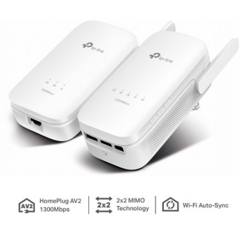 TP-Link, TL-WPA8630 KIT, AV1300 Gigabit Powerline AC Wi-Fi KIT