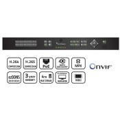 TruVision NVR 11 (TVN-1108S-2T) 8 Channel PoE, 80 Mbps - 2TB