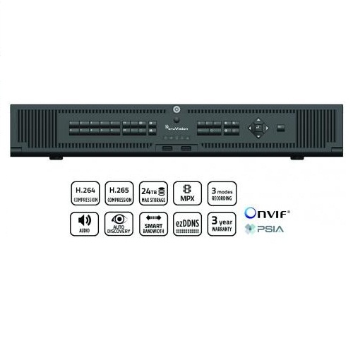 TruVision (TVN-2208-12T) 8 IP Channel NVR 22, 1.5U / H.265 - 12TB