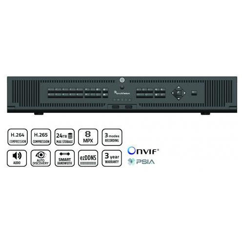 TruVision (TVN-2264P-18T) 64 IP Channel NVR 22P, 2U / H.265 - 18TB