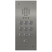 Videx, VR120/136-10, 10 Button VR120 Flush Panel with 136 Amplifier