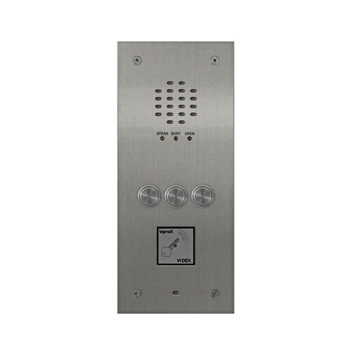 VR120/136-3/PR, 3 Button Flush Panel with 136 Amplifier + Prox Cut Out