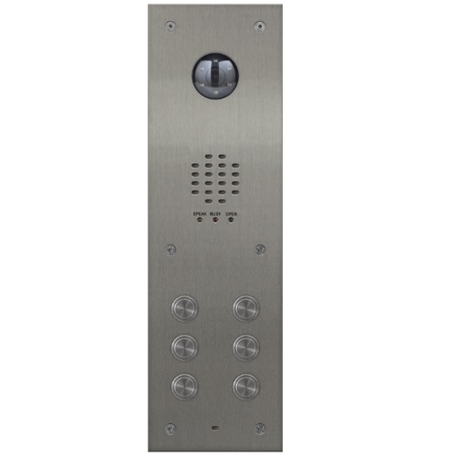 Videx, VR120/136-6/V, 6 Button VR120 Flush Video Panel with 136 amp