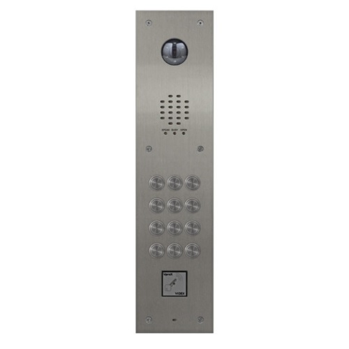 Videx, VR120/138-12/V/PR, 12 Button Flush Video Panel with Prox Cut Out