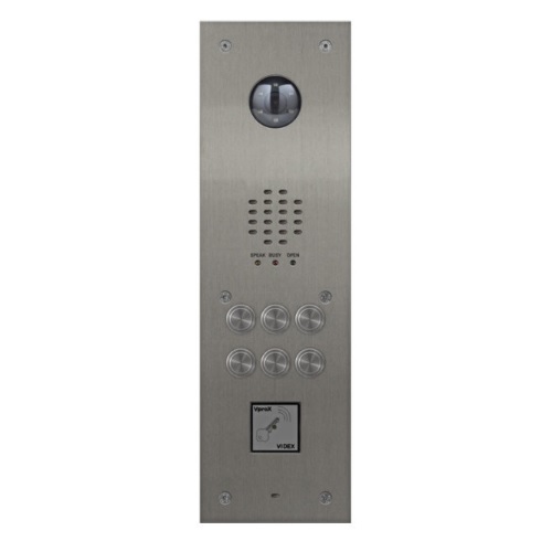 Videx, VR120/138-6/V/PR, 6 Button Flush Video Panel with Prox Cut Out