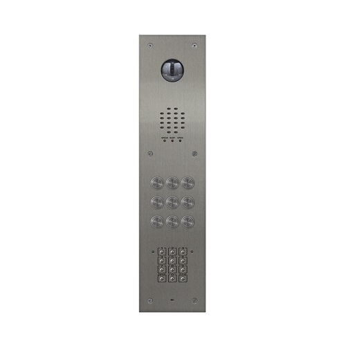 Videx, VR120/138-9/V/CL, 9 Button Flush 2200 Video V/R Panel with CL