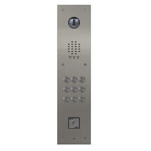 Videx, VR120/138-9/V/PR, 9 Button Flush Video Panel with Prox Cut Out