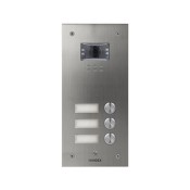 Videx, VR130/IP-3, Flush 3 Button V/R IP Video Panel with Engraved Apartment Numbers
