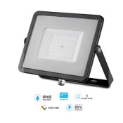 VT-50-1, 50W SMD Floodlight Samsung Chip and 1M Cable 4000K Black Body