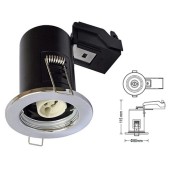 VT-701, GU10 Fixed Fire Rated Downlight Fitting - IP20 [Chrome]