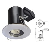 VT-702, GU10 Shower Fire Rated Downlight Fitting - IP65 [Chrome]