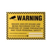 ESP (WARN1) CCTV Recording in Progress Warning Sign - Black/Yellow