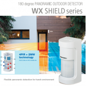 Optex (WXS-DAM-X5) 12m (40ft), 180 degree outdoor PIR wired with dual-technology (PIR + Microwave), Anti-Masking