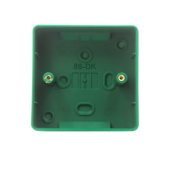 CQR XB/BB/GR, Green Plastic Single Gang Backbox