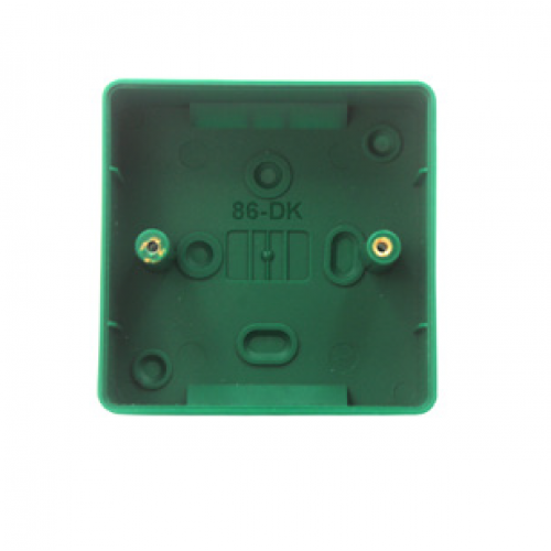 CQR XB/BB/GR, Green Plastic Single Gang Backbox