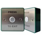 CQR (XB/SS/PTE/GBB) Stainless Steel Button with Green Backbox