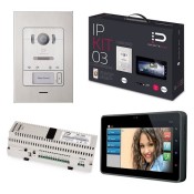 InfinitePlay (ZK217.40) IP Video 1 Button Door Entry Kit - Black Flush Mount