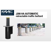 FAAC (116500) J200 Hydraulic H600 Auto Retractable Traffic Bollard, Residential