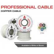 CQR 6 Core White Professional Cable Type 2 - 100m Reel (CAB6/WH/100/PR)