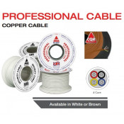 CQR 4 Core Brown Professional Cable Type 2 - 100m Reel (CAB4/BR/100M)